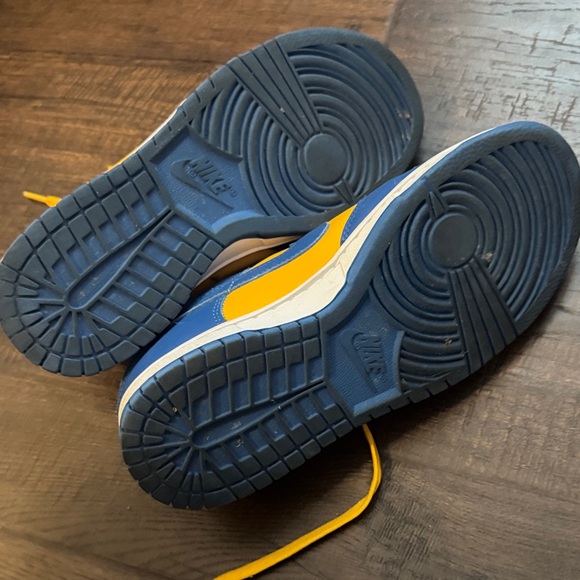 Nike Blue and Yellow Dunks Low-Top Sneakers - Picture 8 of 8